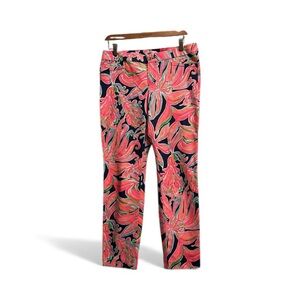 Lilly Pulitzer Kelly Ankle Pants in Resort Navy Banana Flambe Women’s Sz 8